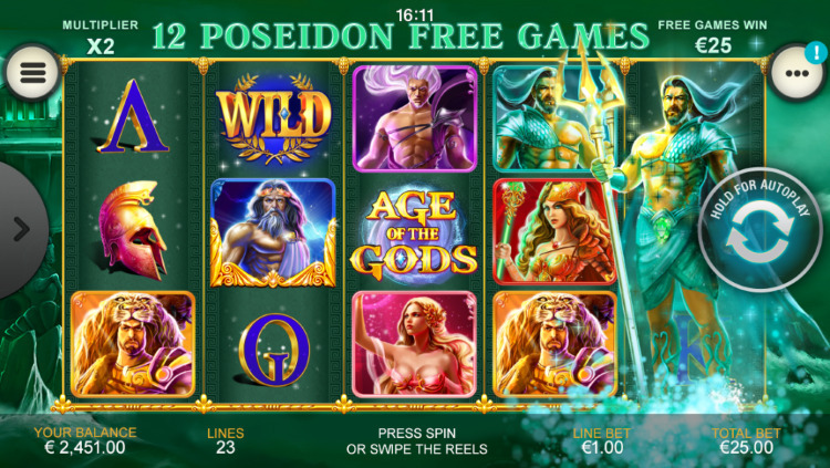 Poseidon game Age of the Gods gokkast