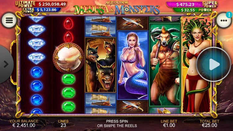 Age of the Gods Medusa & Monsters casino game