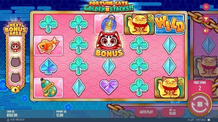 Fortune Cats Golden Stacks free spins bonus