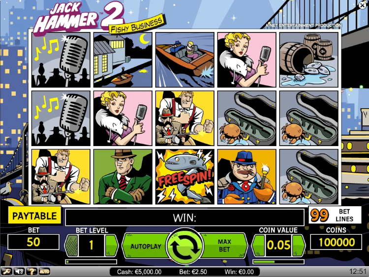 Cartoon stijl gokkast Jack Hammer 2 gratis spelen