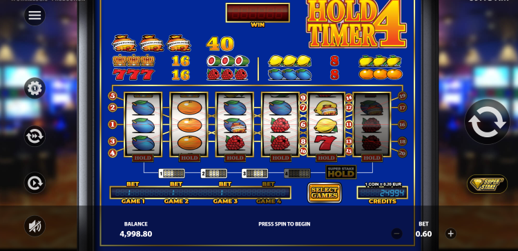 Fruitmachine Hold4Timer van Stakelogic