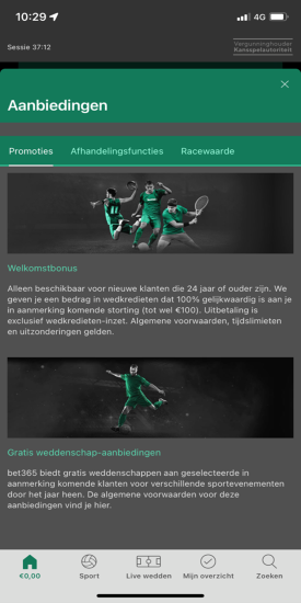 aanbiedingen bet365 sports