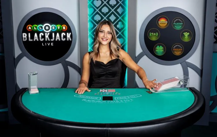All Bets Blackjack Live met vrouwelijke dealer