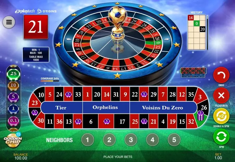 European Football Roulette spelen voor de fun