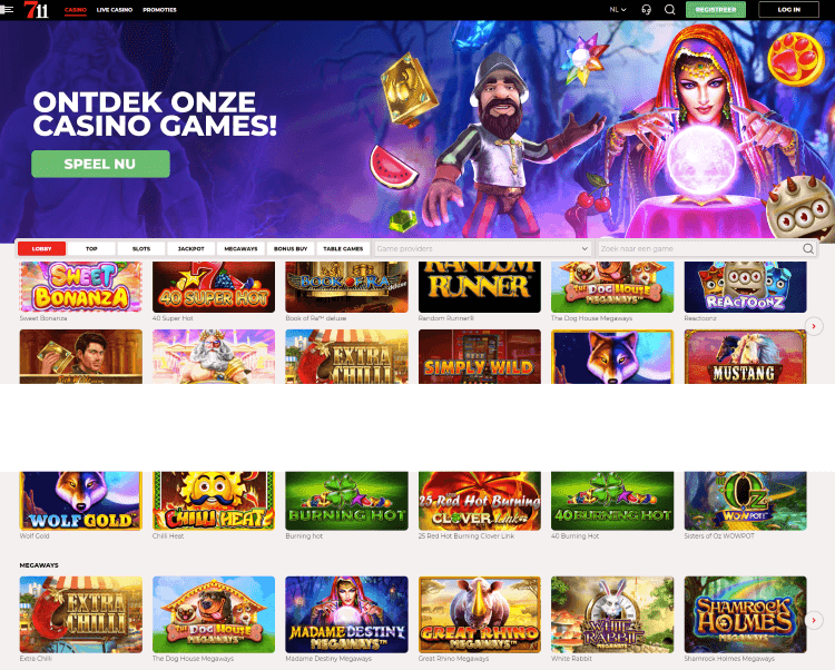 Website 711 casino met spelfilter