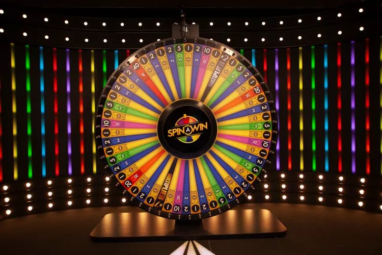 Het wiel van de casinogame Spin a Win live