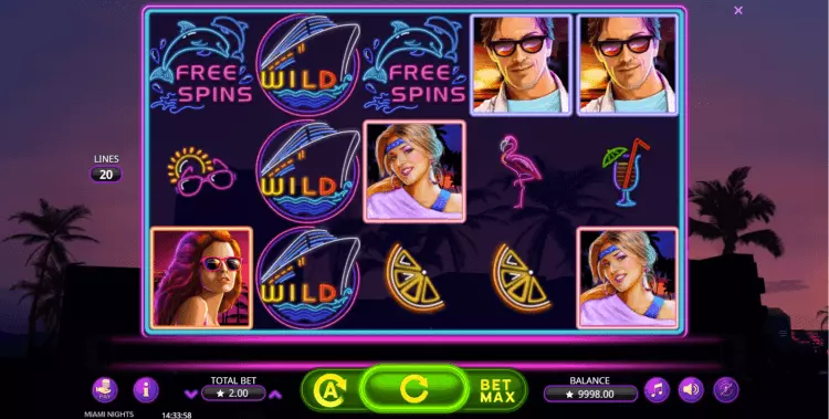 Miami Nights video slot van Booming Games