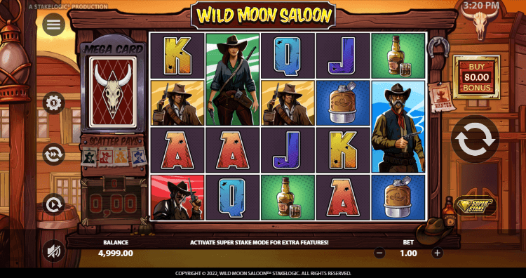 Wild Moon Saloon video slot Stakelogic