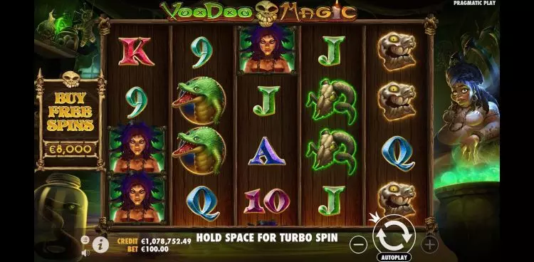 Slot game Voodoo Magic basisspel