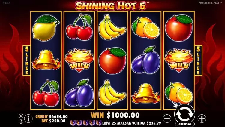 Shining Hot 5 slot zonder features
