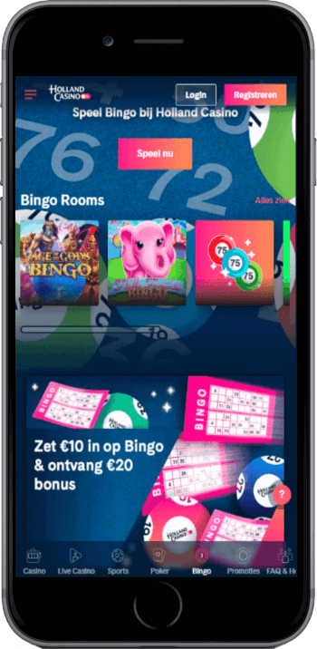 Bingo spelen op beste mobiele website Holland Casino