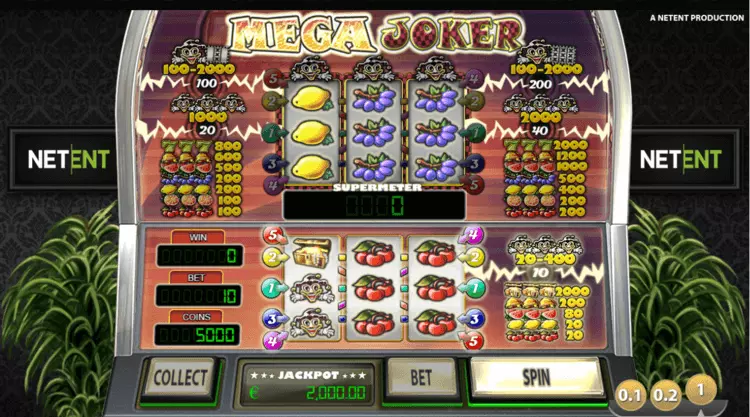 Klassieke fruitmachine Mega Joker van Netent