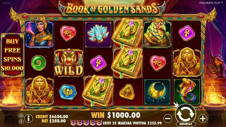 Book of Golden Sands met bonus buy