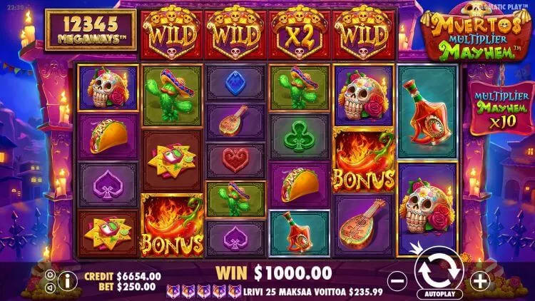 Free spins feature van Muertos Multiplier Megaways