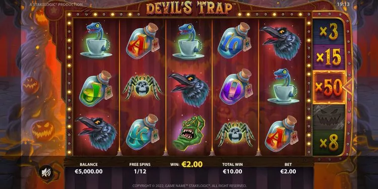 Devils Trap free spins feature