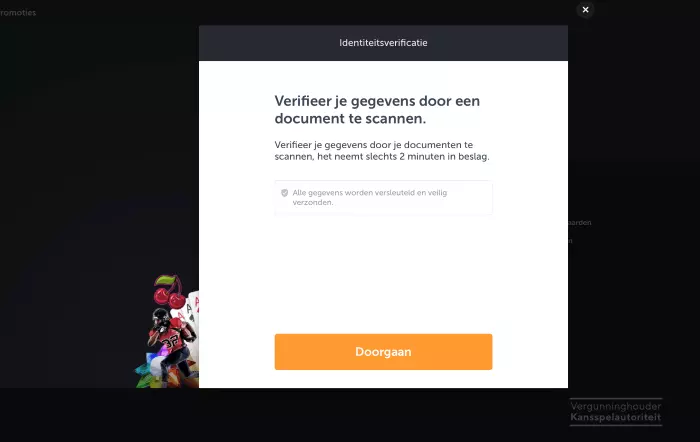 Verificatie identiteit bij Comeon