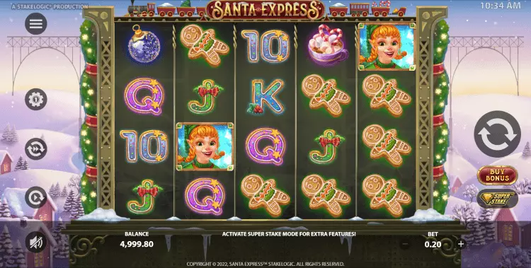 Santa Express gokkast van Stakelogic met kerst-thema