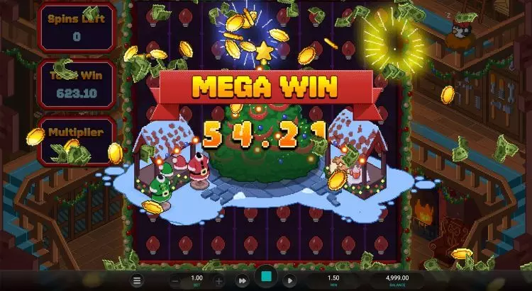 Mega win in de Santa's Stack Dream Drop gokkast