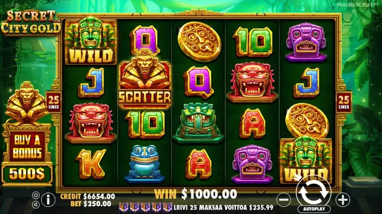 Secret City Gold slot met Shape Wins feature