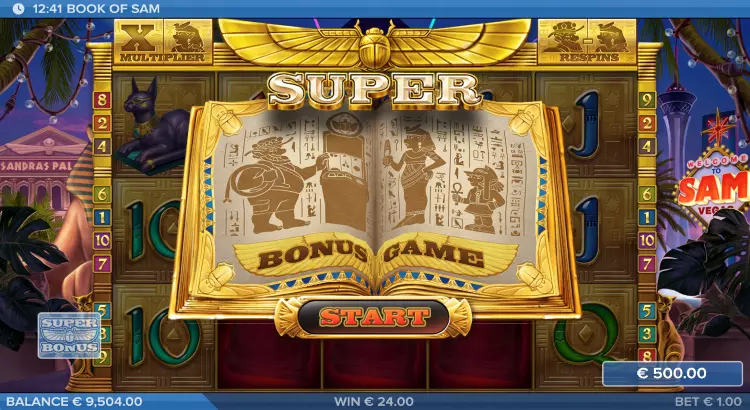 Book of Sam free spins bonus met expanding symbols