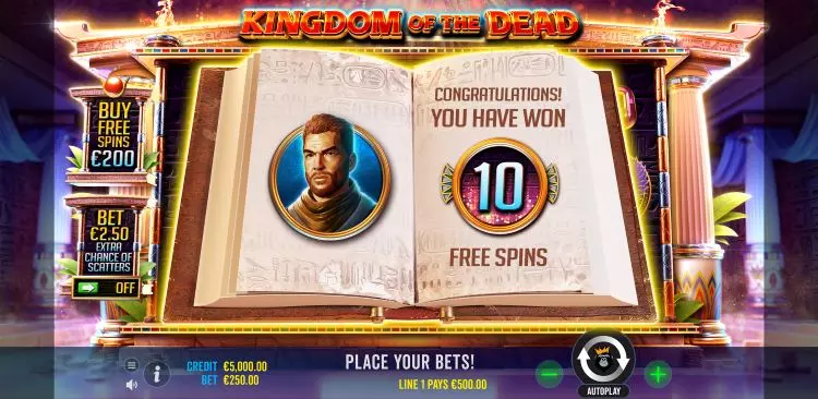 Kingdom of The Dead free spins bonusgame