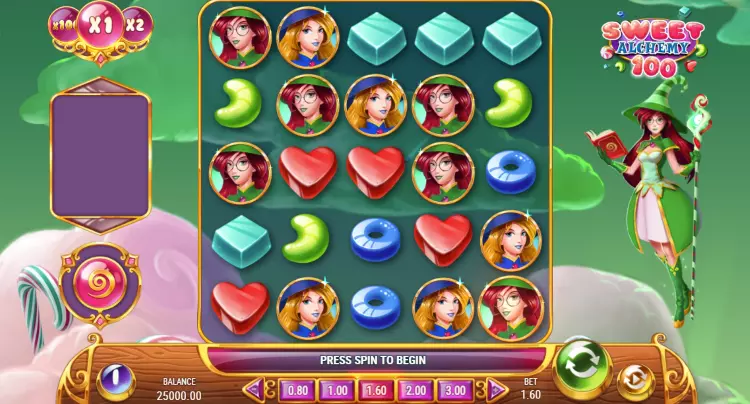 Sweet Alchemy 100 casino spel met multipliers