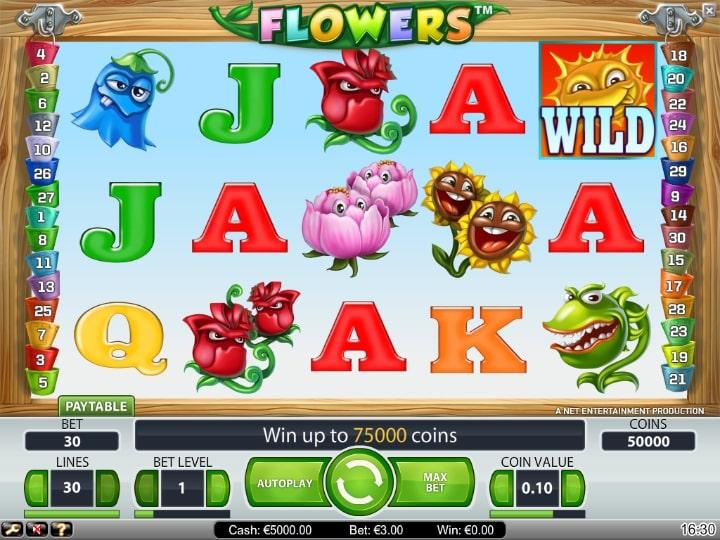 Slot game Flowers van Netent Slot game Flowers van Netent