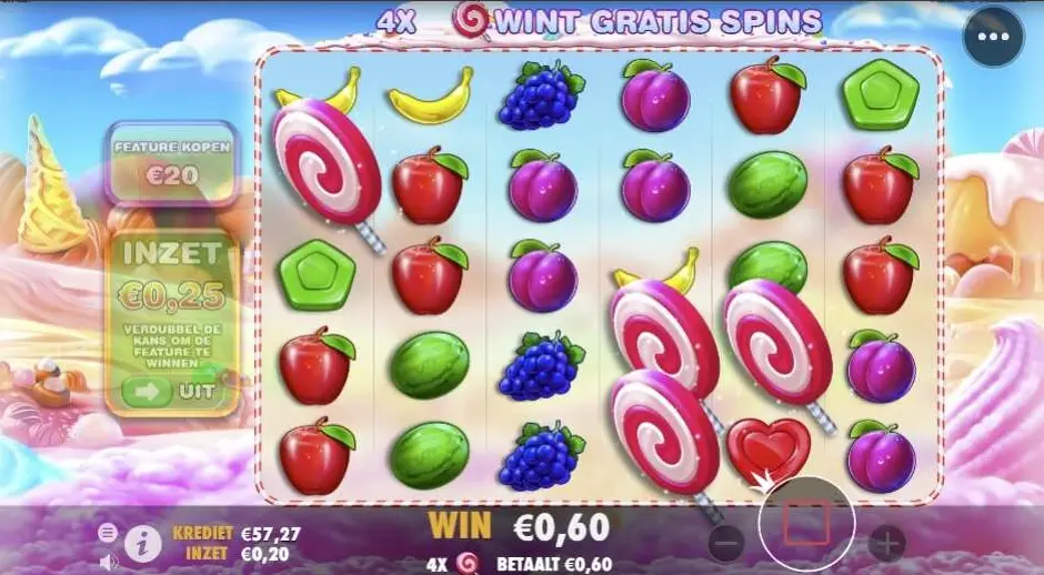 free spins bonus bij sweet bonanza slot