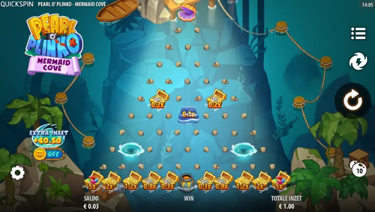 Spelverloop Pearl O' Plinko Mermaid Cove