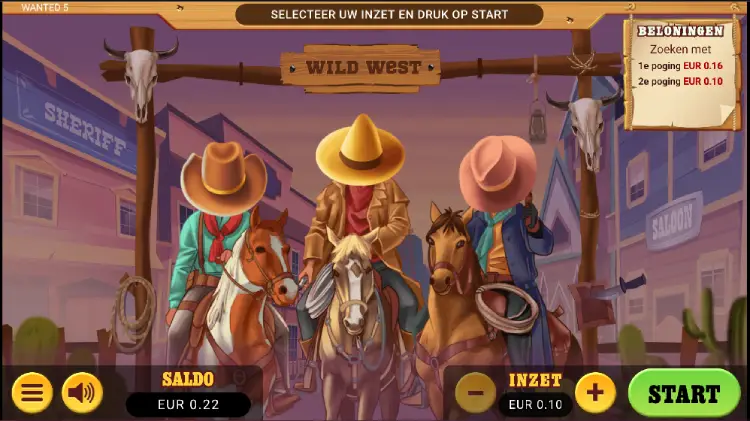Spelverloop Wanted 5 clicker game