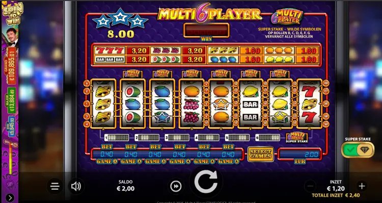 Multi6Player speelveld
