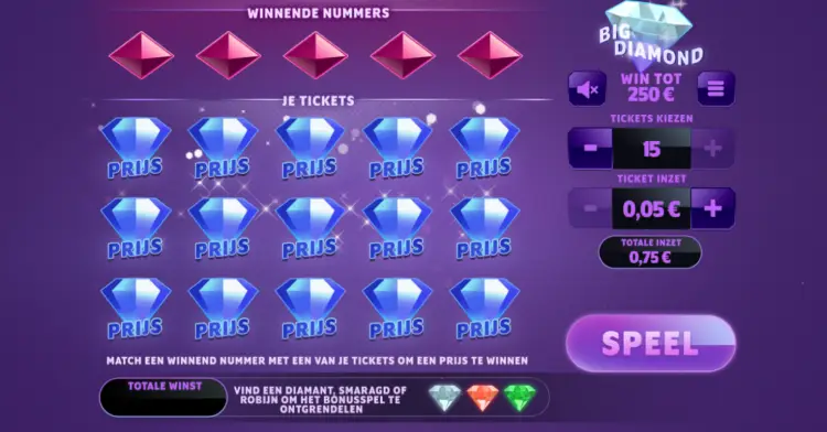 Spelverloop van Big Diamond