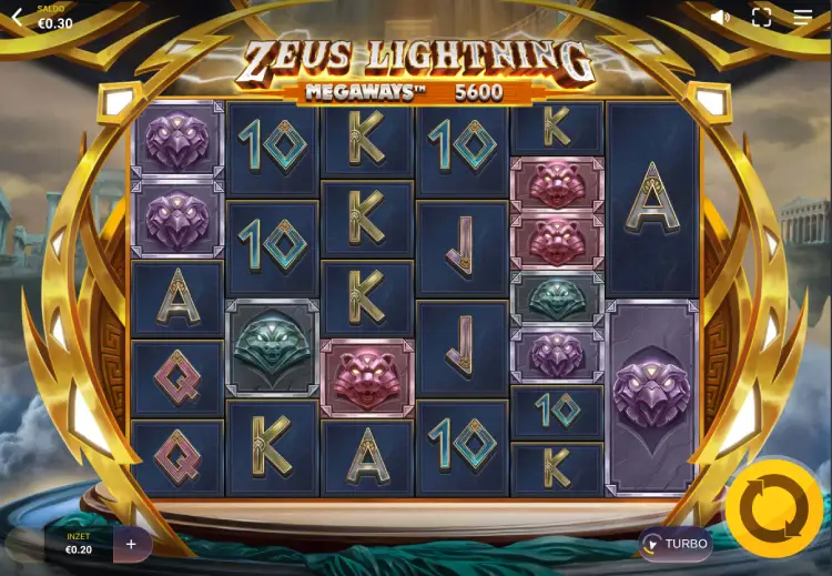 Zeus Lightning Megaways game play