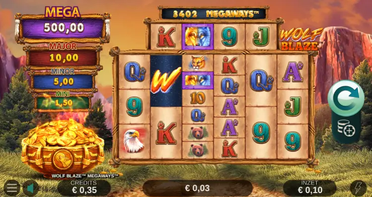 Wolf Blaze Megaways videoslot