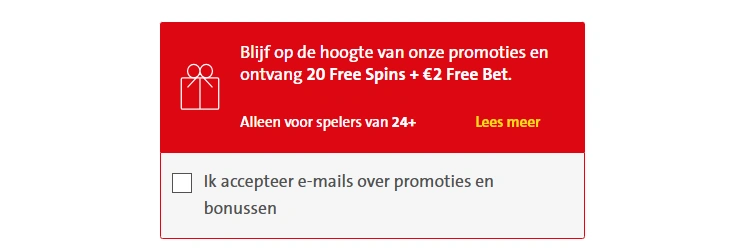 Jacks gratis spins bij registratie zonder storting