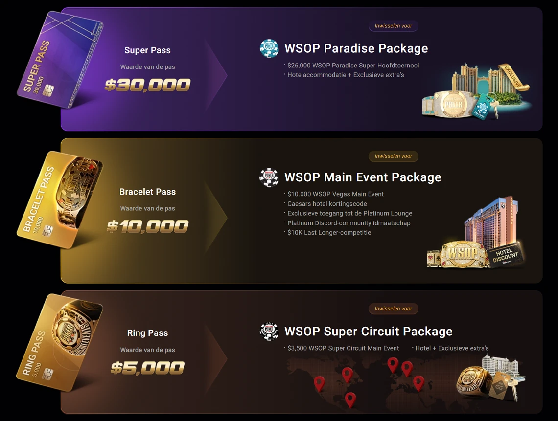 wsop pakketten