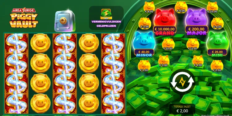 Area Surge Piggy Vault gokkast