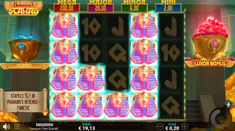 Treasure Tiles Scarab Wraak van de Farao feature