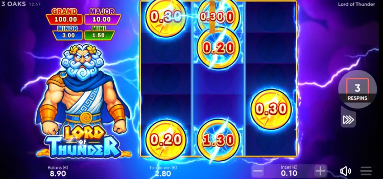Cash Collect bonusronde Lord of Thunder
