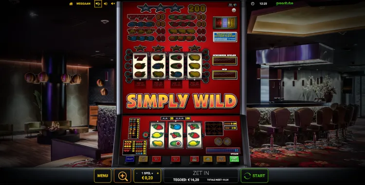 Voorbeeld online fruitautomaat: Simply Wild