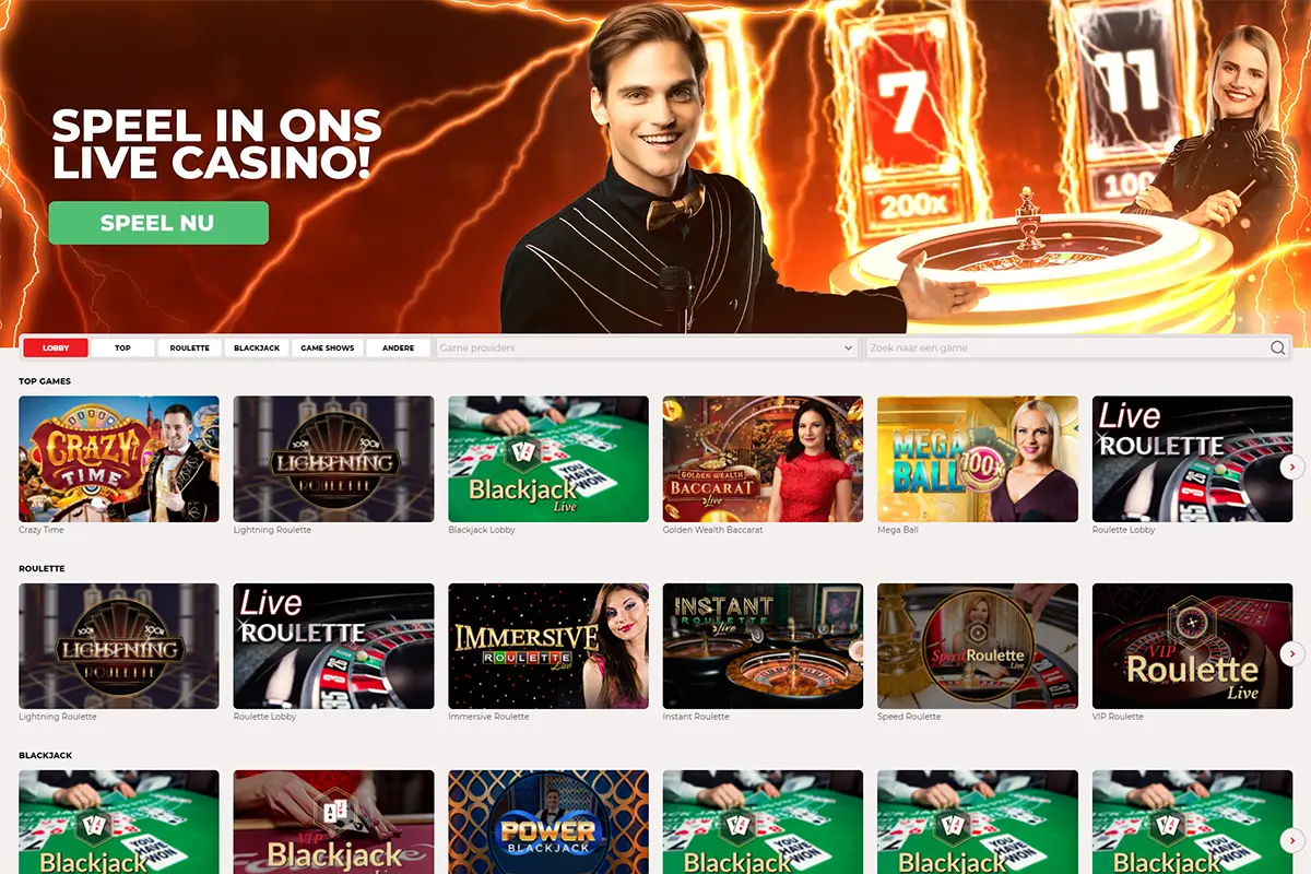 live casino spellen 711