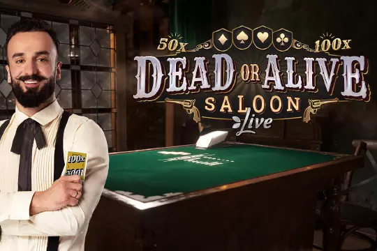 Live casino spel Dead or Alive: Saloon van Evolution