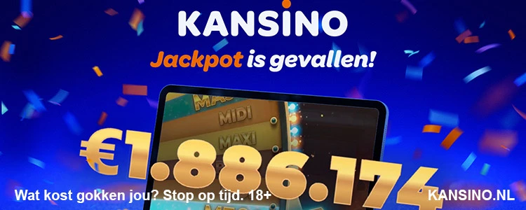 Jackpot valt bij kansino