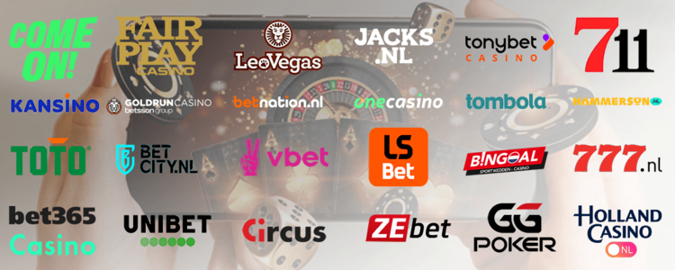 Nederlandse gokbedrijven met vergunning online kansspelen