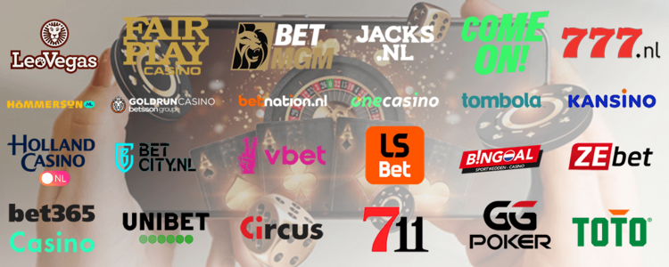 Nederlandse gokbedrijven met vergunning online kansspelen